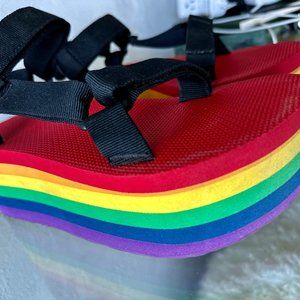 Teva Flatform Platform Sandal Shoe Rainbow Pride Chunky Y2K All Gender